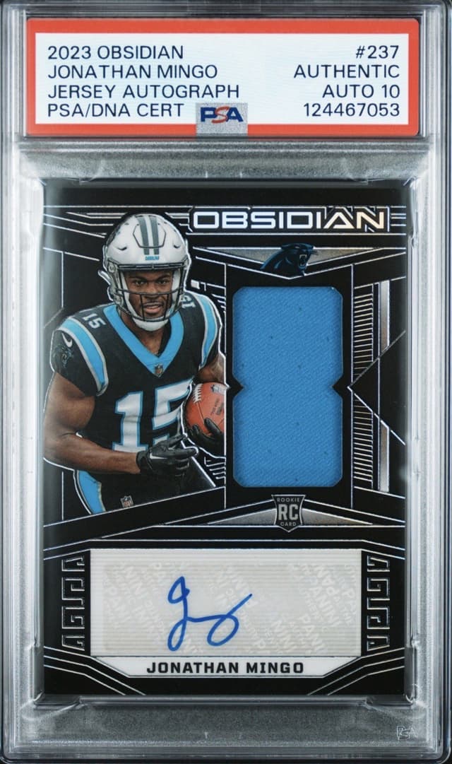 Jonathan Mingo Panini Obsidian #237 Jersey Autograph