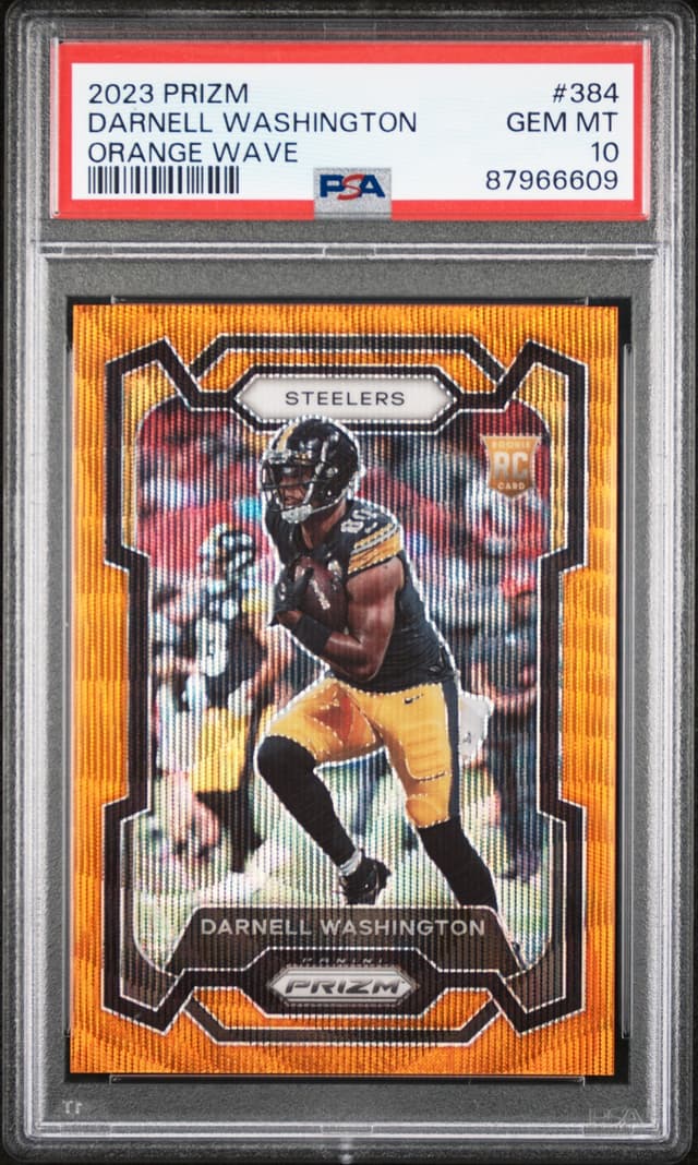 Darnell Washington Panini Prizm #384 Orange Wave