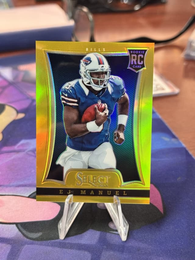 EJ Manuel Panini Select #185 Gold Prizm