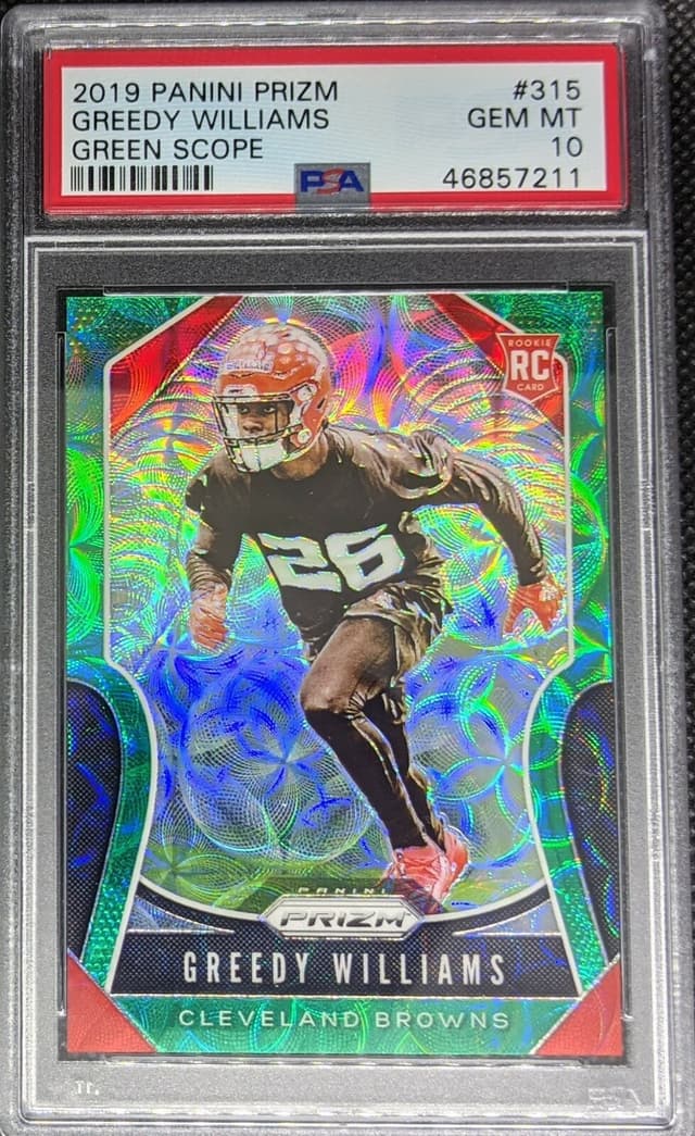 Greedy Williams Panini Prizm #315 Green Scope