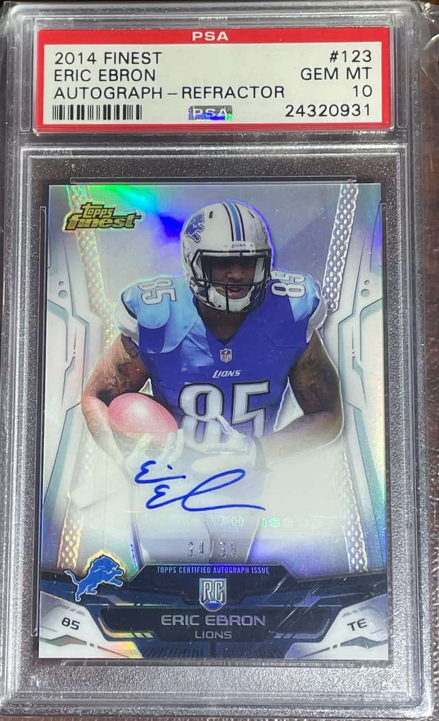 Eric Ebron Finest #123 Autograph-Refractor