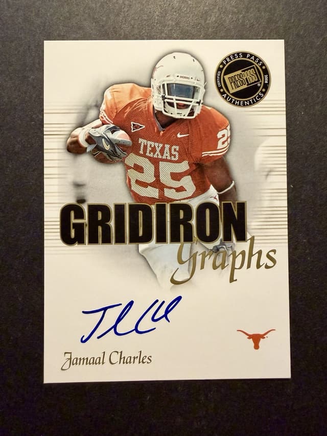 Jamaal Charles Press Pass Se Gridiron Graphs #GGJC Base