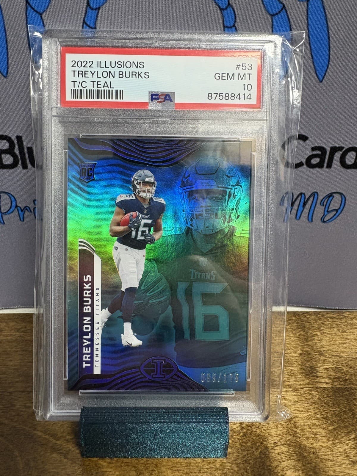 Treylon Burks Panini Illusions #53 Trophy Collection Teal