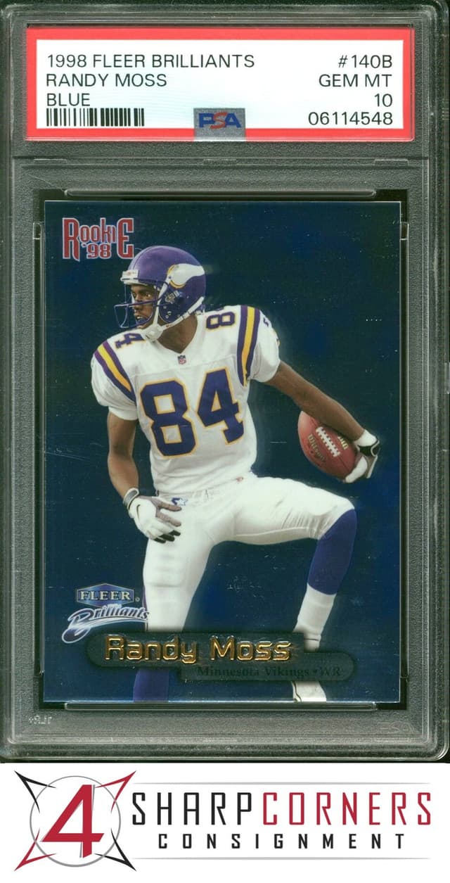 Randy Moss Fleer Brilliants #140B Blue