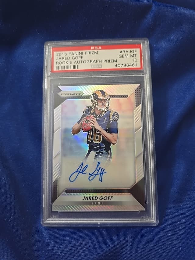 Jared Goff Panini Prizm Rookie Autograph Prizm #RAJGF Base