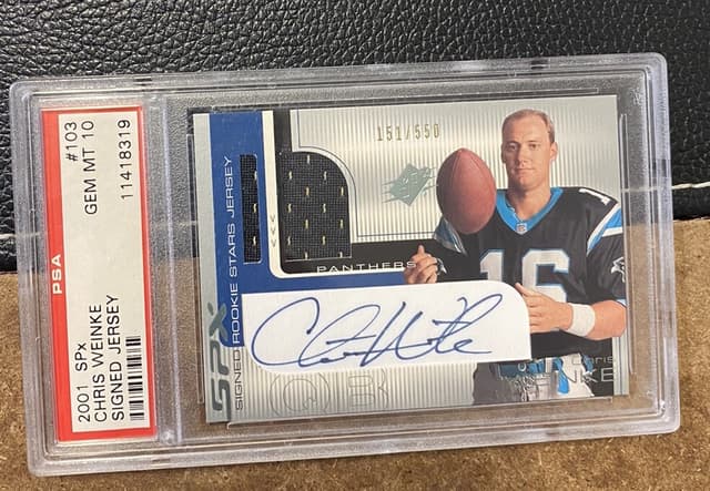 Chris Weinke Spx #103 Signed Jersey