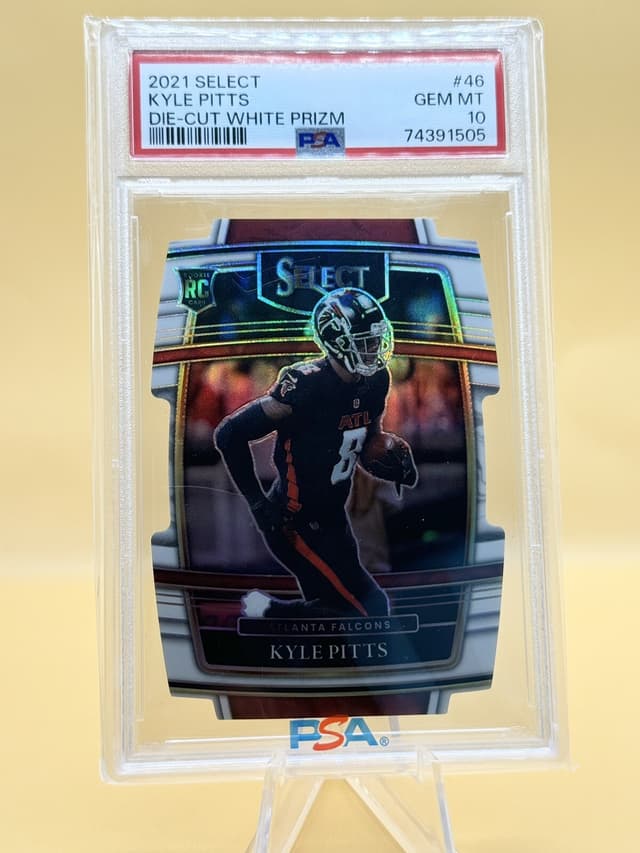 Kyle Pitts Panini Select #46 Die-Cut White Prizm