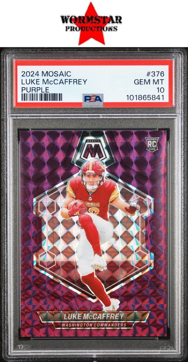 Luke McCaffrey Panini Mosaic #376 Purple