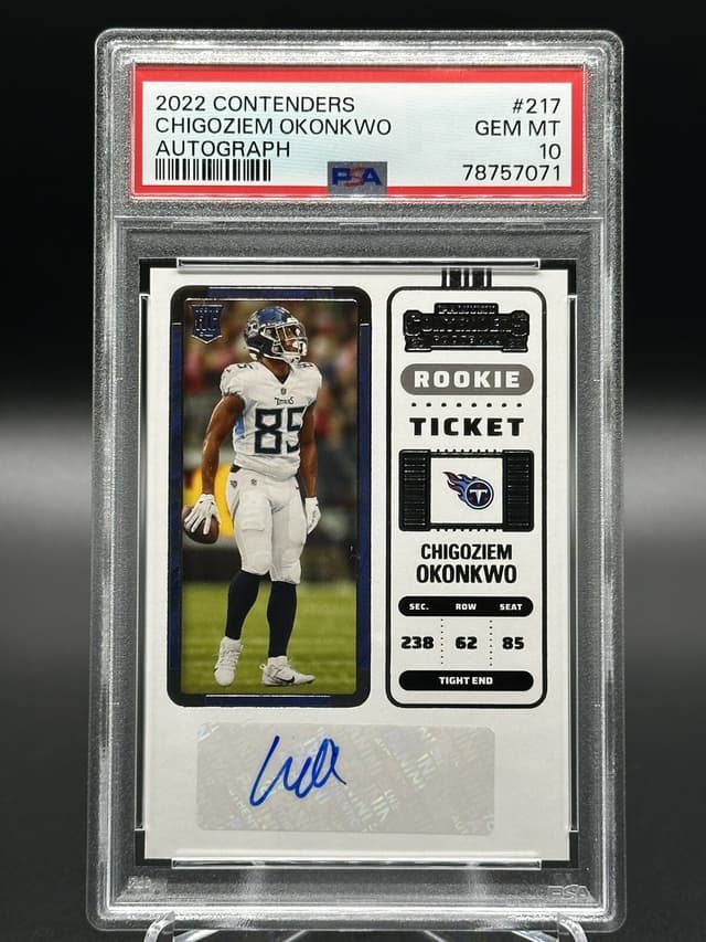 Chigoziem Okonkwo Panini Contenders #217 Autograph