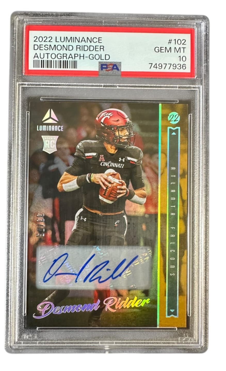 Desmond Ridder Panini Luminance #102 Autograph-Gold