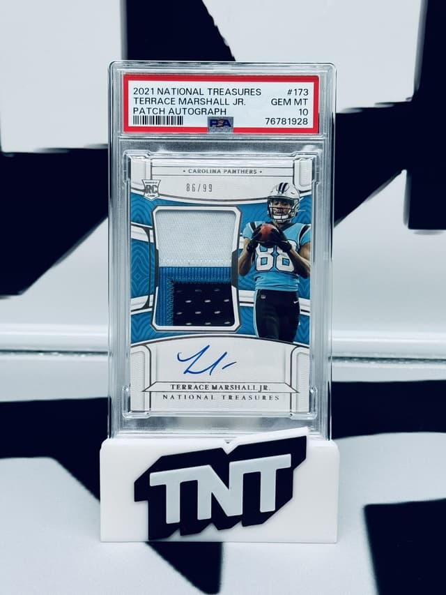 Terrace Marshall Jr. Panini National Treasures #173 Patch Autograph