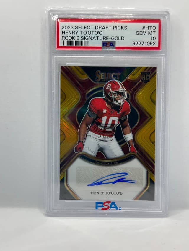 Henry To'oTo'o Panini Select Draft Picks Rookie Signatures #HTO Gold