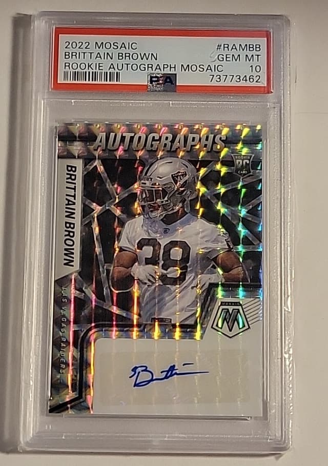 Brittain Brown Panini Mosaic Rookie Autograph Mosaic #RAMBB Base