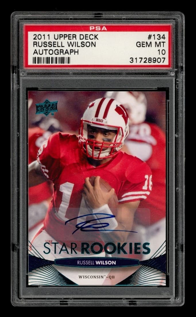 Russell Wilson Upper Deck #134 Autograph