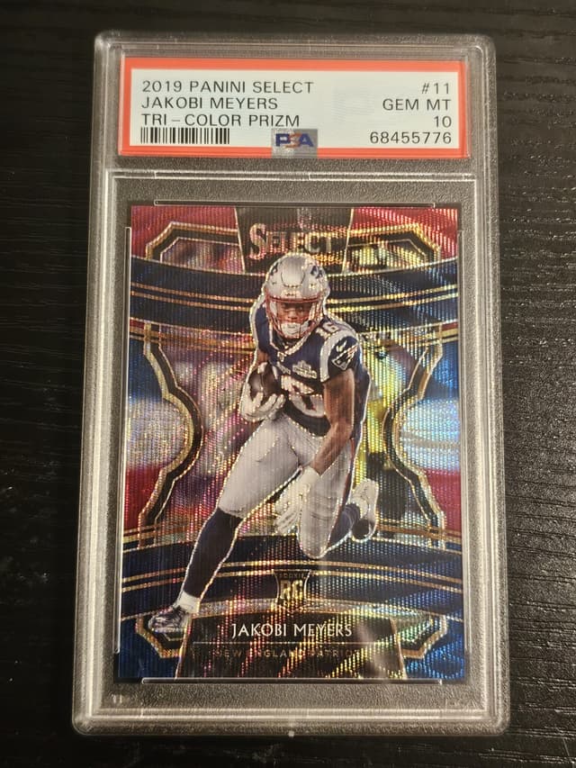 Jakobi Meyers Panini Select #11 Tri-Color Prizm