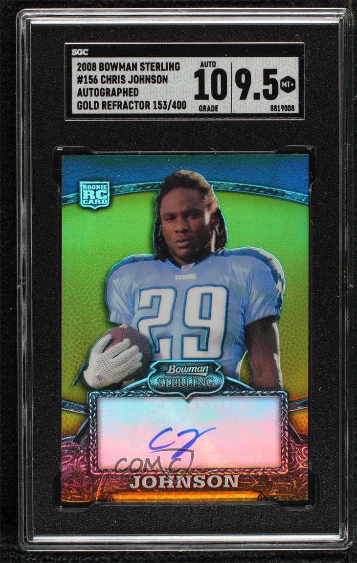 Chris Johnson Bowman Sterling #156 Jersey Autograph-Refractor