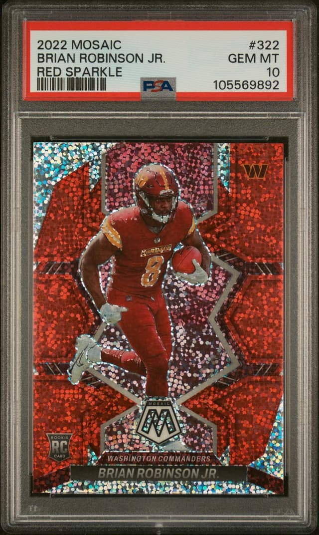 Brian Robinson Jr. Panini Mosaic #322 Red Sparkle
