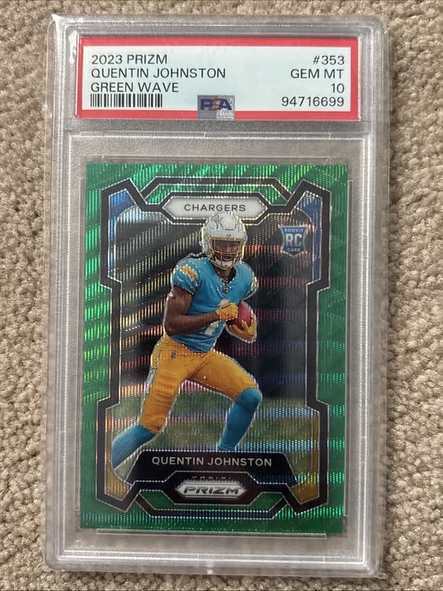 Quentin Johnston Panini Prizm #353 Green Wave