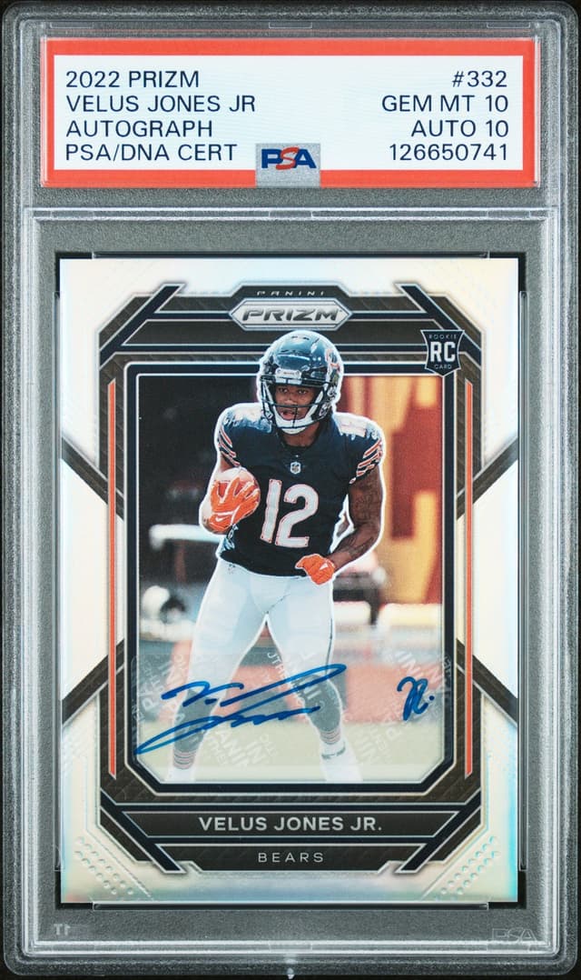 Velus Jones Jr. Panini Prizm #332 Autograph