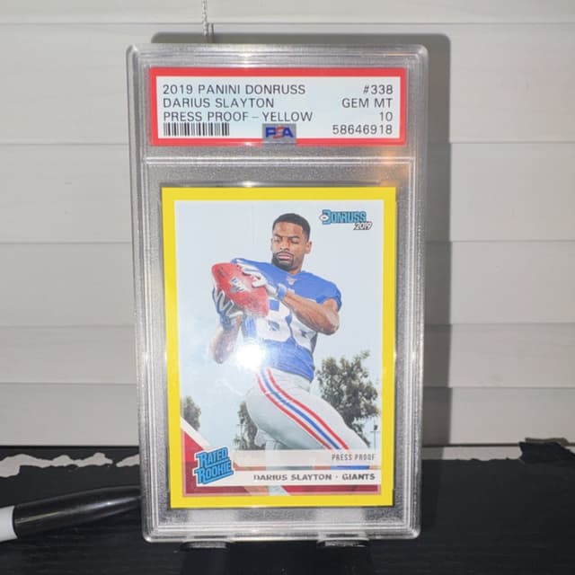 Darius Slayton Panini Donruss #338 Press Proof-Yellow