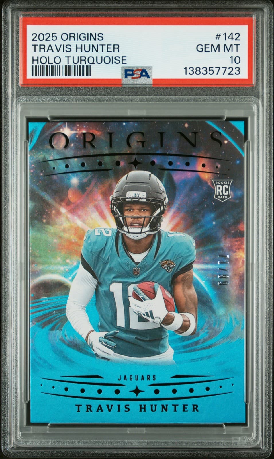 Travis Hunter Panini Origins #142 Holo Turquoise