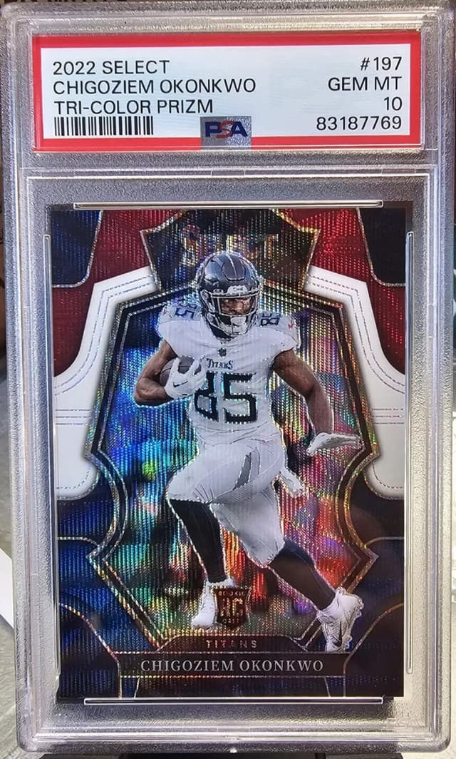 Chigoziem Okonkwo Panini Select #197 Tri-Color Prizm