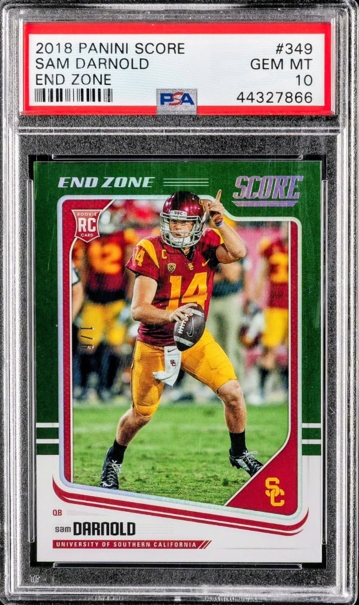 Sam Darnold Panini Score #349 End Zone