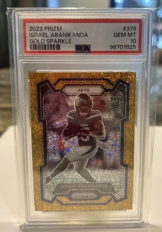Israel Abanikanda Panini Prizm #379 Gold Sparkle