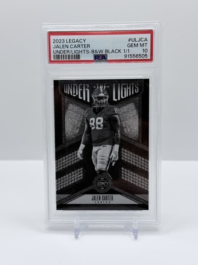 Jalen Carter Panini Legacy Under the Lights #ULJCA Black & White