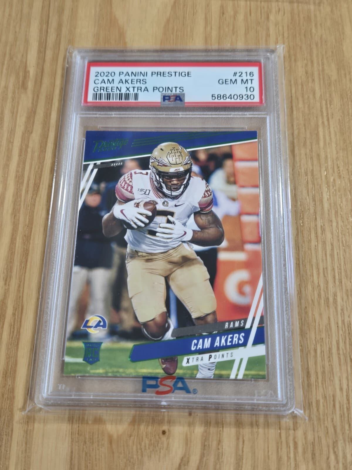 Cam Akers Panini Prestige #216 Green Xtra Points