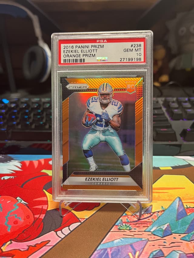 Ezekiel Elliott Panini Prizm #238 Orange Prizm