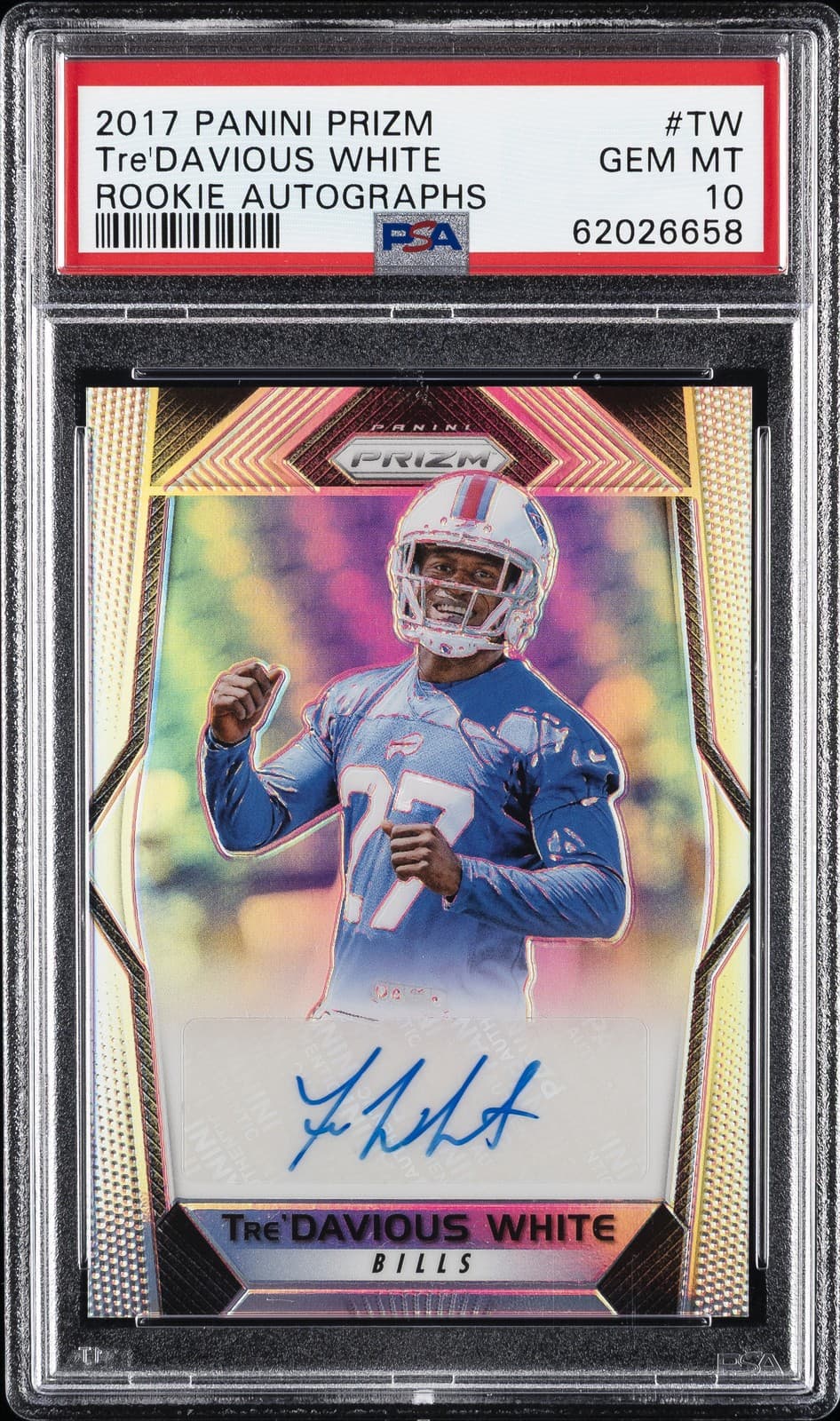 Tre'Davious White Panini Prizm Rookie Autographs #TW Base