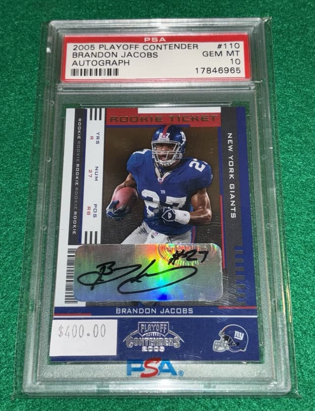 Brandon Jacobs Playoff Contenders #110 Autograph