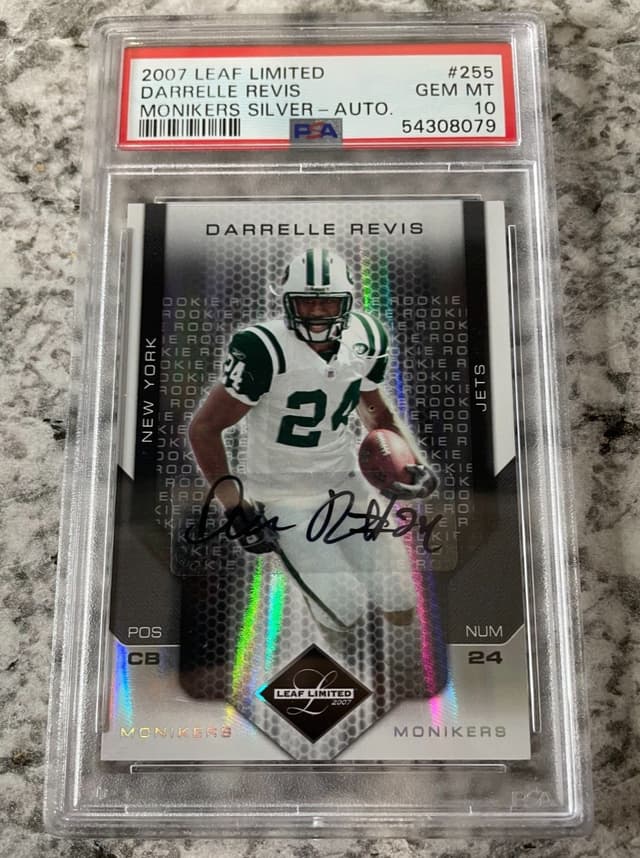 Darrelle Revis Leaf Limited #255 Monikers Silver-Autograph