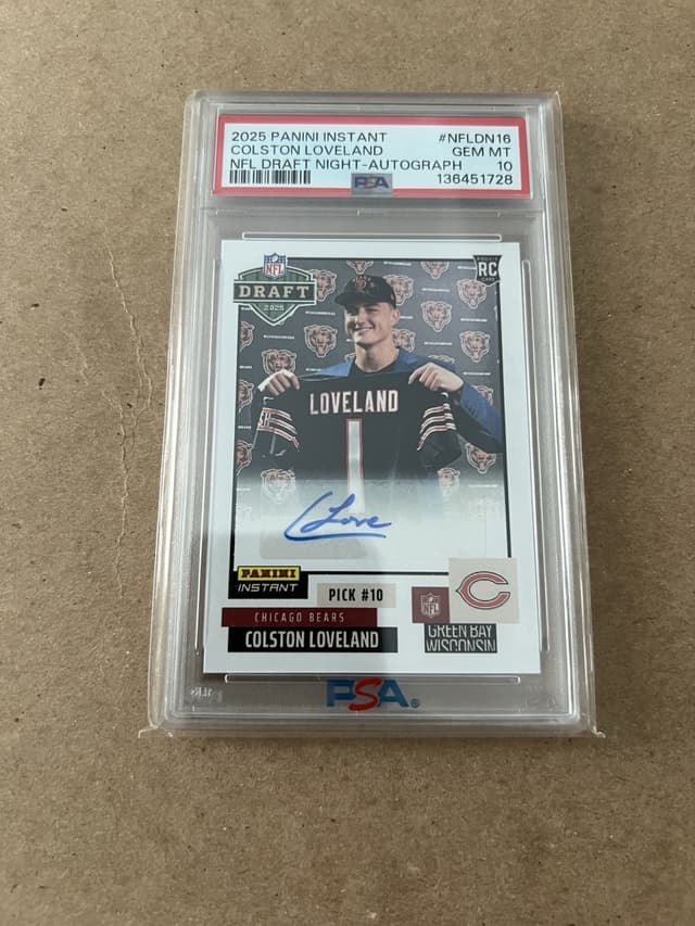 Colston Loveland Panini Instant NFL Draft Night #NFLDN16 Autograph