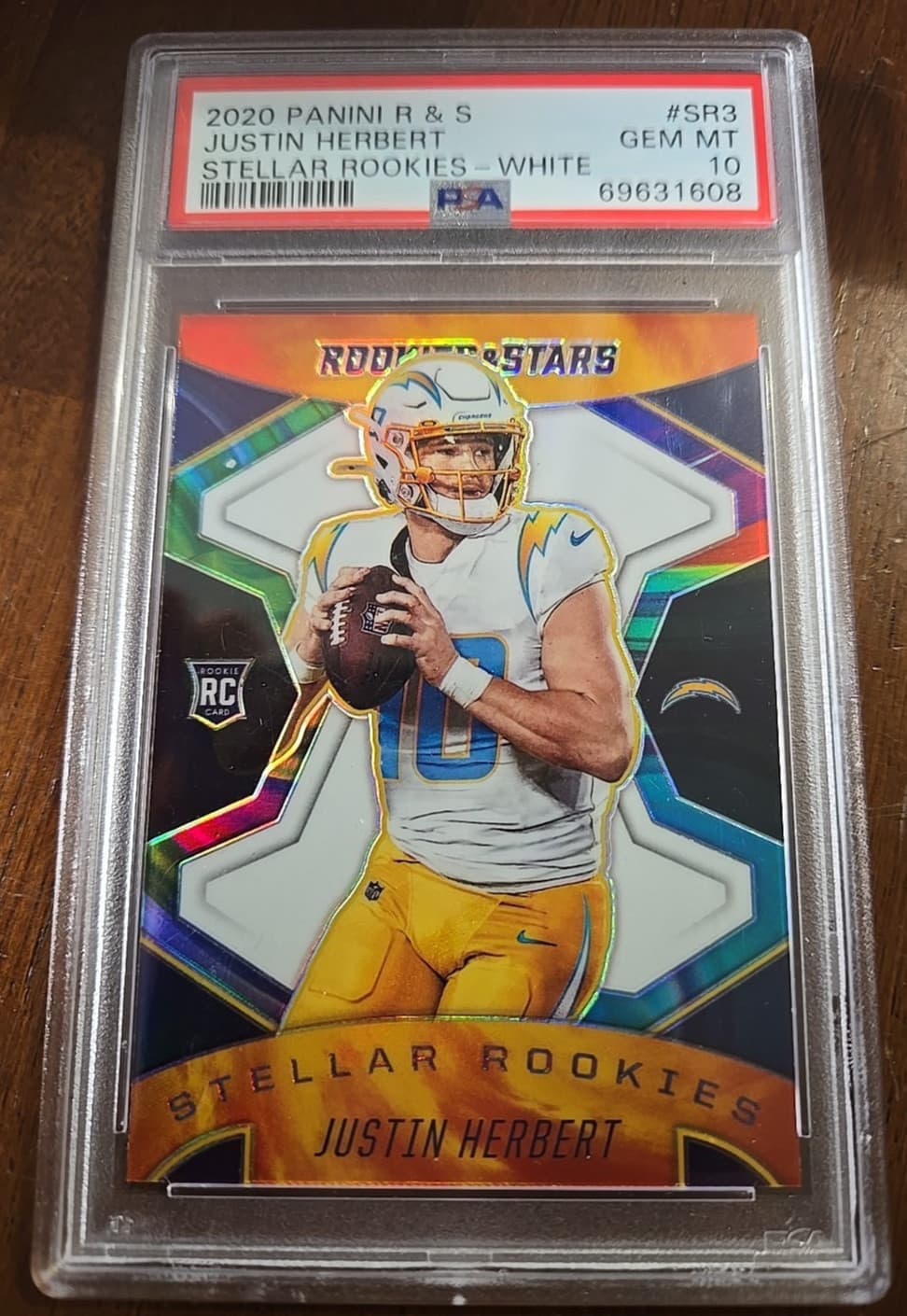 Justin Herbert Panini Rookies & Stars Stellar Rookies #SR3 White