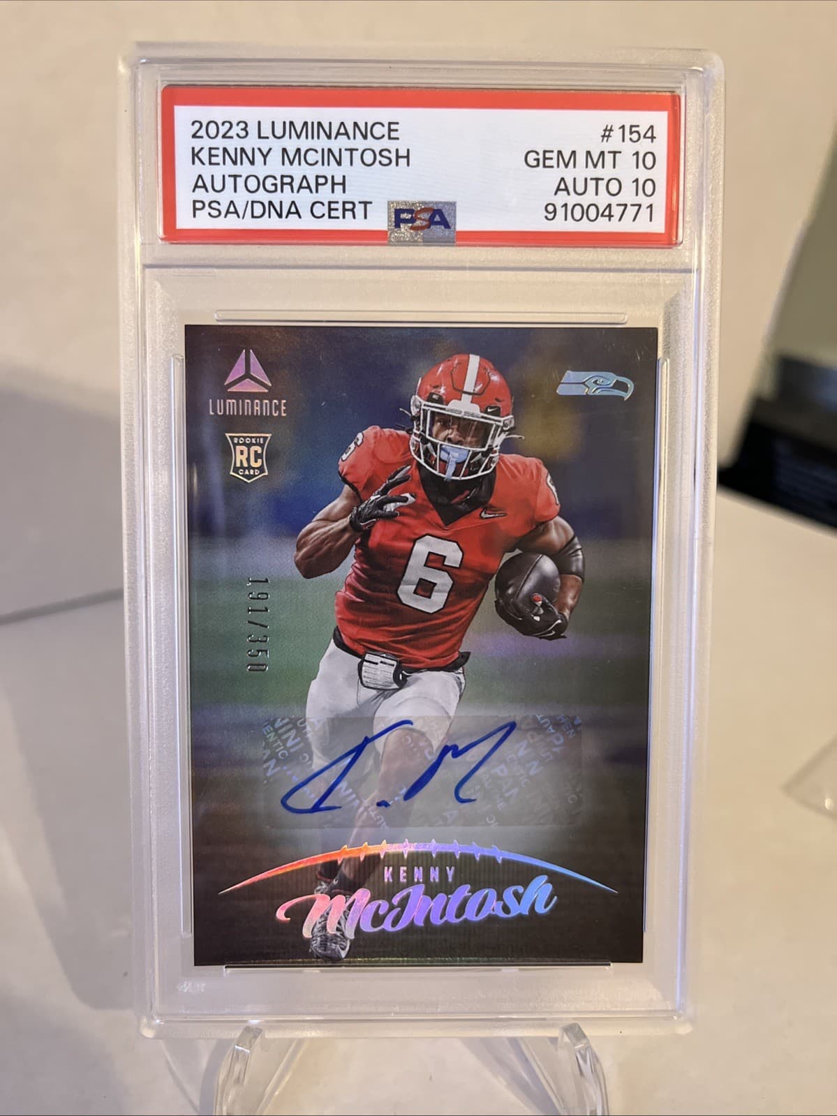 Kenny McIntosh Panini Luminance #154 Autograph