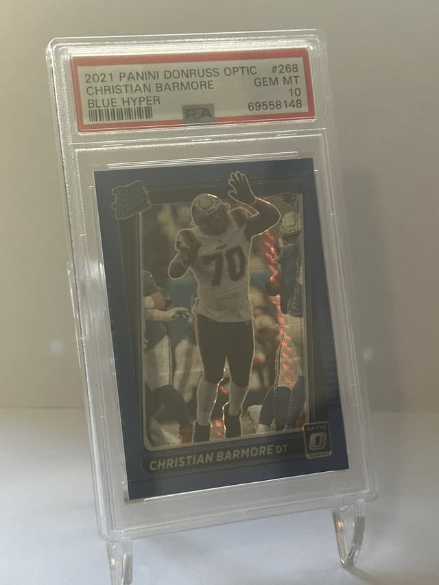 Christian Barmore Panini Donruss Optic #268 Blue Hyper