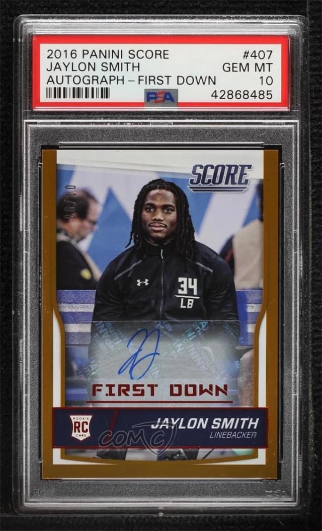 Jaylon Smith Panini Score #407 Autograph-First Down