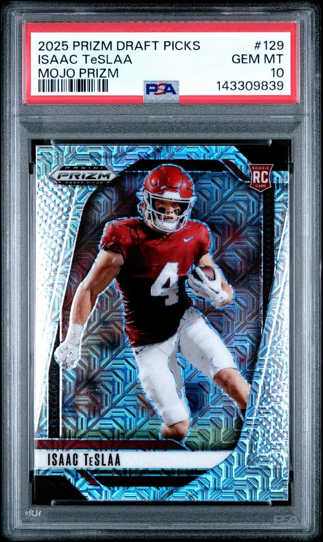 Isaac TeSlaa Panini Prizm Draft Picks #129 Mojo Prizm
