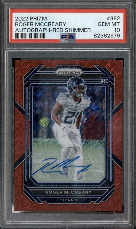 Roger McCreary Panini Prizm #382 Autograph-Red Shimmer