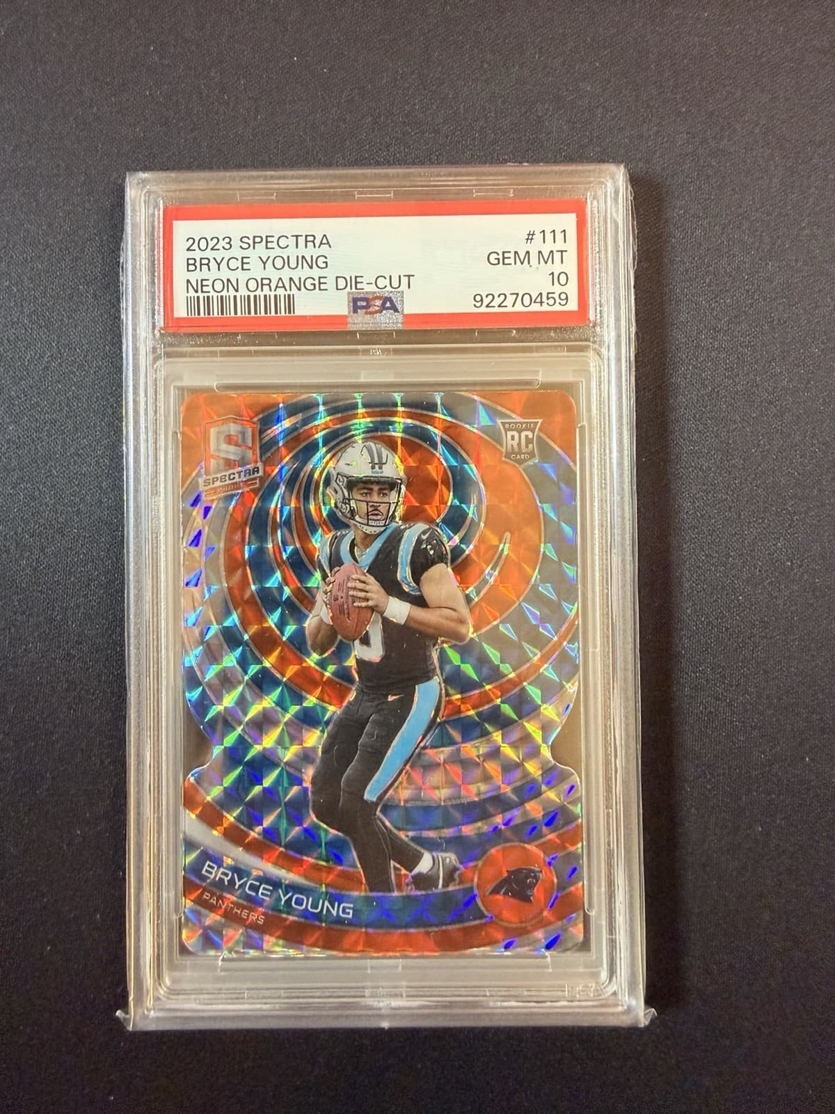 Bryce Young Panini Spectra #111 Neon Orange Die-Cut