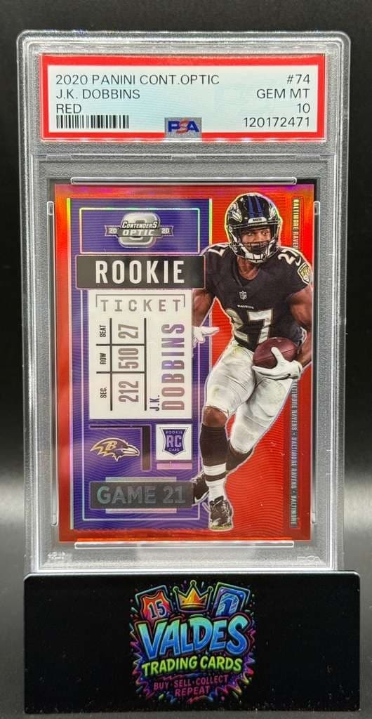 J.K. Dobbins Panini Contenders Optic #74 Red