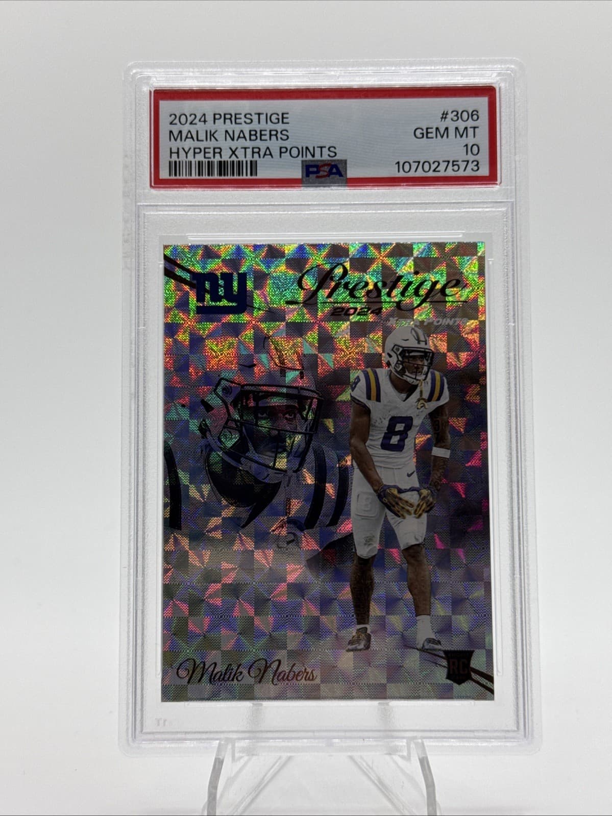 Malik Nabers Panini Prestige #306 Hyper Xtra Points