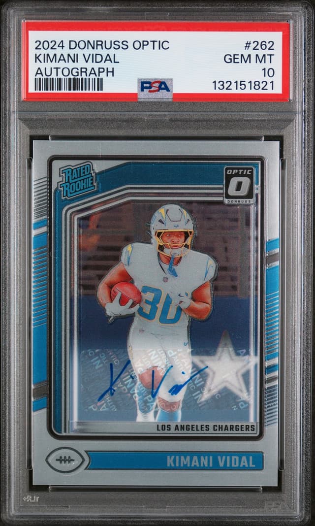 Kimani Vidal Panini Donruss Optic #262 Autograph