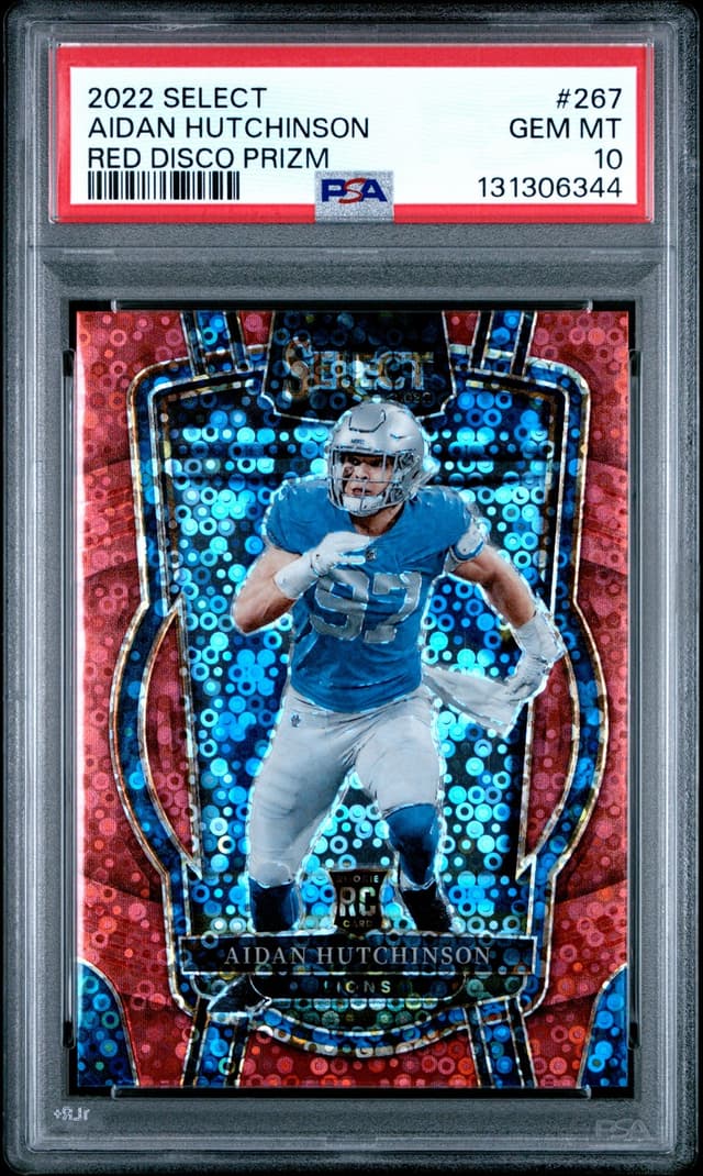 Aidan Hutchinson Panini Select #267 Red Disco Prizm
