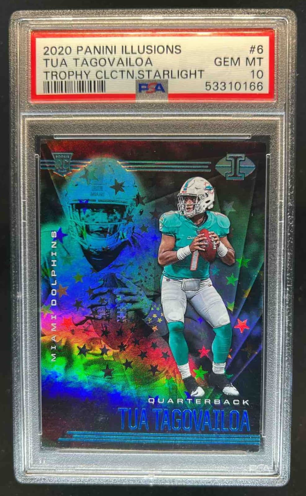 Tua Tagovailoa Panini Illusions #6 Trophy Collection Starlight