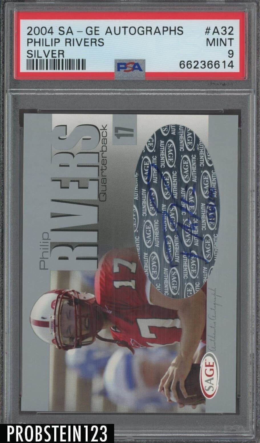Philip Rivers SA-GE Autographs #A32 Silver