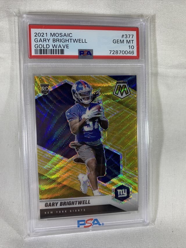 Gary Brightwell Panini Mosaic #377 Gold Wave