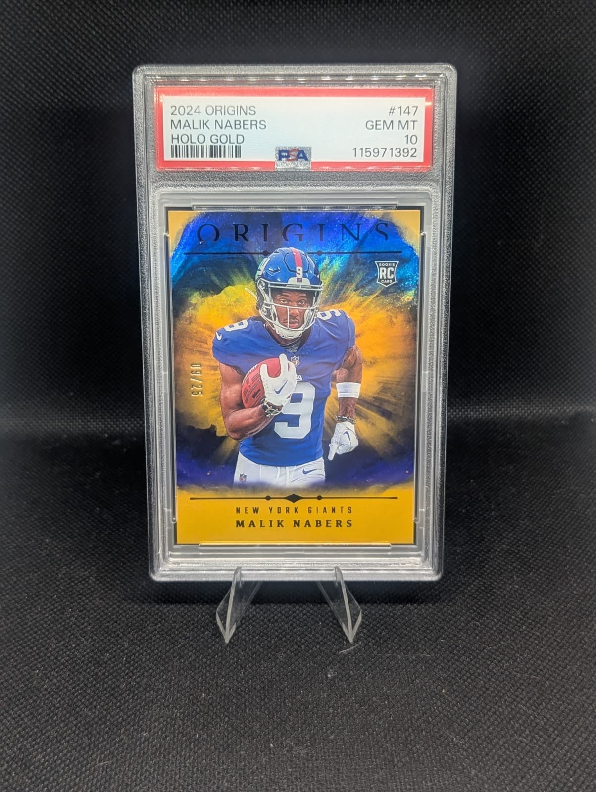 Malik Nabers Panini Origins #147 Holo Gold